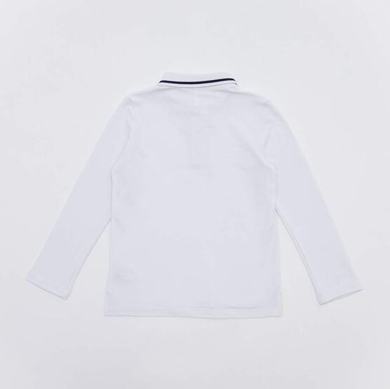 07701005-60 Рубашка-поло с длинным рукавом белый для мальчики белый фото №2