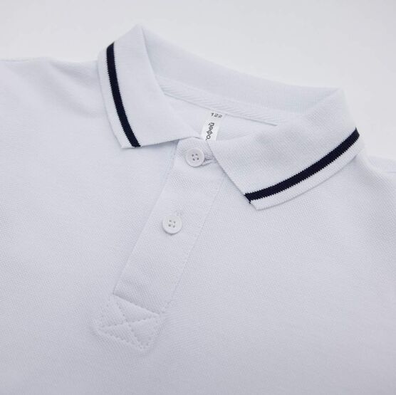 07701005-60 Рубашка-поло с длинным рукавом белый для мальчики белый фото №3