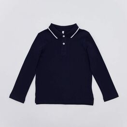 07701005-61 Рубашка-поло с длинным рукавом темно-синий для мальчики темно-синий
