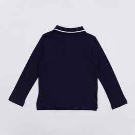 07701005-61 Рубашка-поло с длинным рукавом темно-синий для мальчики темно-синий фото №2