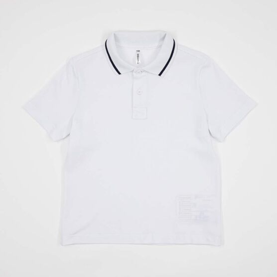 07701007-60 Футболка-поло с коротким рукавом белый для мальчики белый