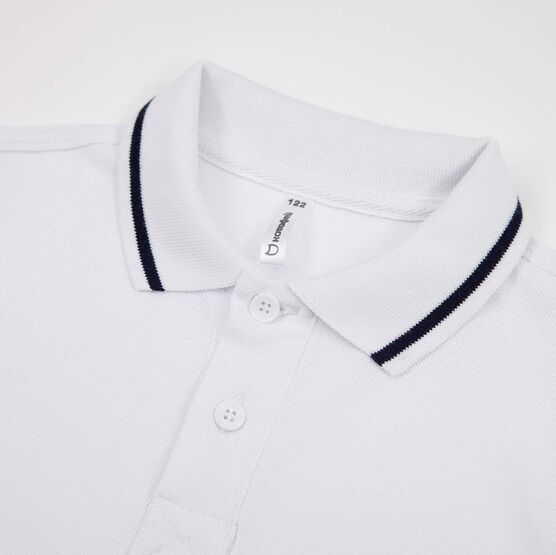 07701007-60 Футболка-поло с коротким рукавом белый для мальчики белый фото №3