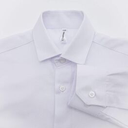 07703016-60 Рубашка-сорочка с длинным рукавом для мальчика для мальчики белый фото №3