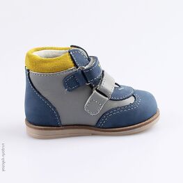 052125-23 Ботинки для мальчики син-сер фото №2