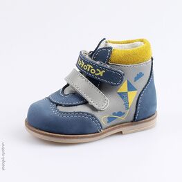 052125-23 Ботинки для мальчики син-сер