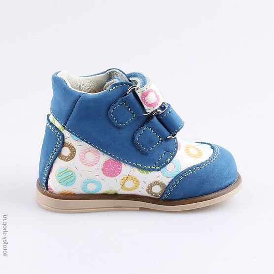 052130-24 Ботинки для девочки син-бел-роз фото №2