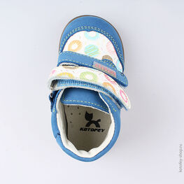 052130-24 Ботинки для девочки син-бел-роз фото №4