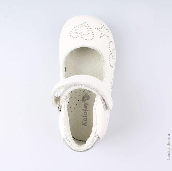 132103-21 Туфли для девочки белый фото №4