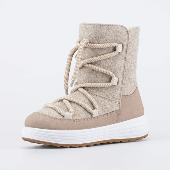 767059-41 Валенки-полусапожки на молнии для девочки бежевый