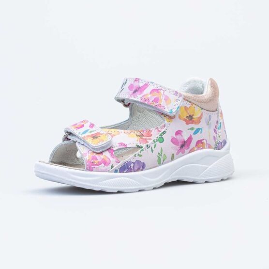 122186-22 Босоножки для девочки кожаные для девочки персиковый