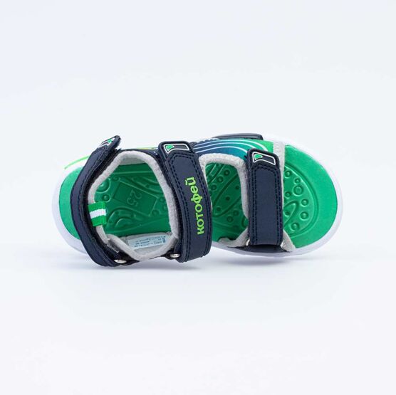 324034-11 Пляжная обувь с LED-подсветкой на подошве для мальчики син-зел фото №4