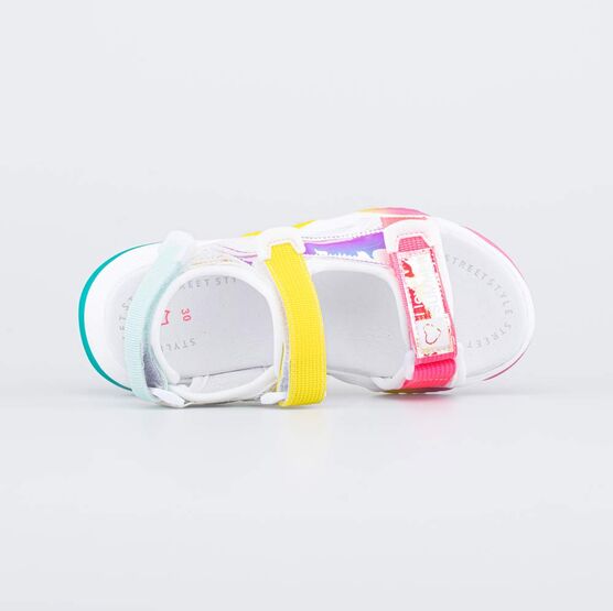 524088-21 Сандалии на липучках для девочки для девочки белый фото №4