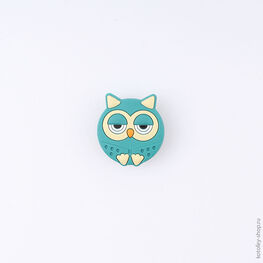 03014001-40 Украшение для обуви Сова для универсальные бирюзовый