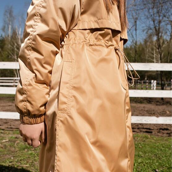 07806003-40 Плащ детский, бежевый для девочки бежевый фото №3