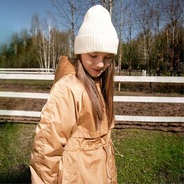 07806003-40 Плащ детский, бежевый для девочки бежевый фото №2