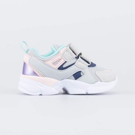 344426-71 Кроссовки для девочки сер-роз фото №2