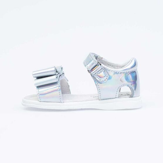 122173-21 Босоножки для девочки кожаные для девочки серебрист. фото №2