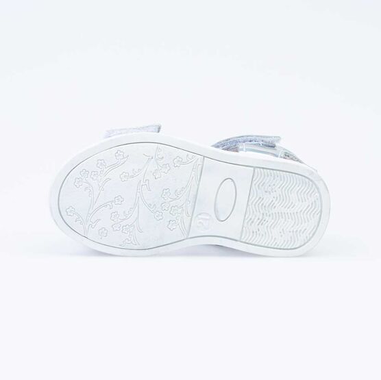 122173-21 Босоножки для девочки кожаные для девочки серебрист. фото №3