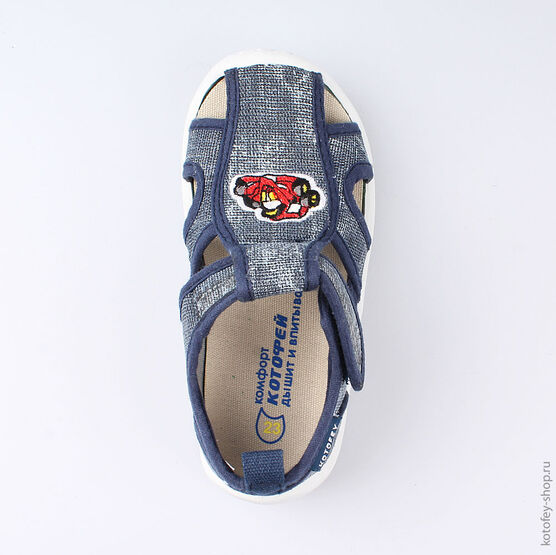 221068-11 Сандалии текстильные для мальчики светло-синий фото №4