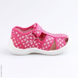 221044-12 Босоножки текстильные для девочки фуксия фото №2