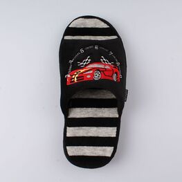 531127-11 Тапочки для мальчики черно-красный фото №4