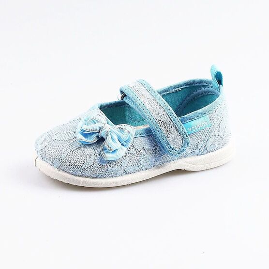 131128-11 Текстильная обувь для девочки голубой