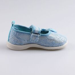 131128-11 Текстильная обувь для девочки голубой фото №2
