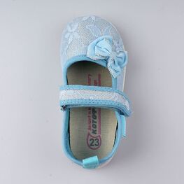 131128-11 Текстильная обувь для девочки голубой фото №4