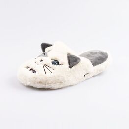 531123-12 Тапочки для девочки бел-сер