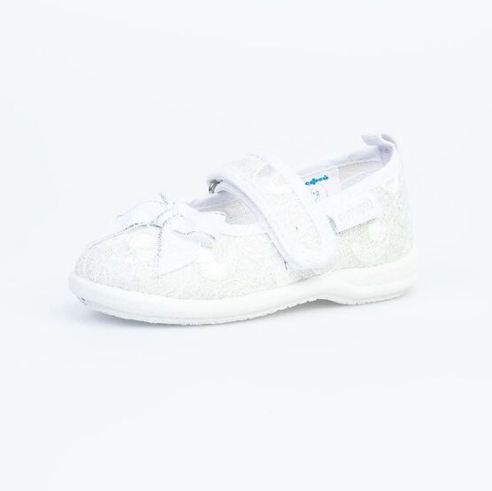 131071-12 Текстильная обувь для девочки серебрист.