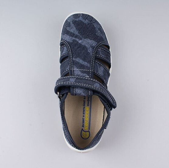 421021-16 Сандалии текстильные для мальчики светло-синий фото №4