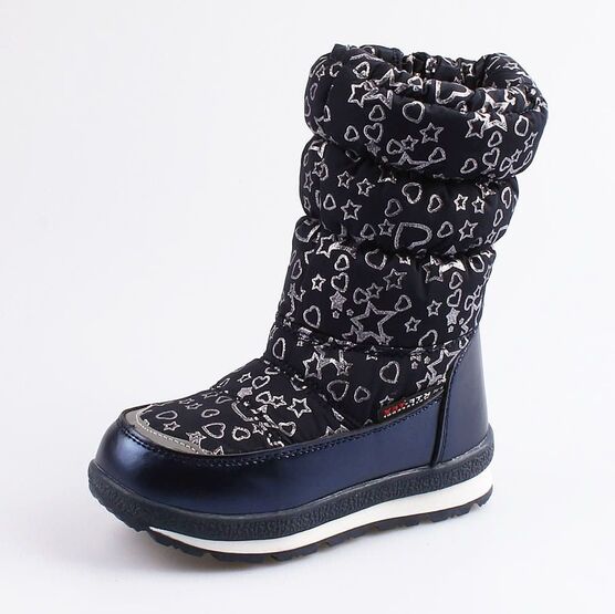 464919-42 Мембранные сапожки на молнии для девочки синий