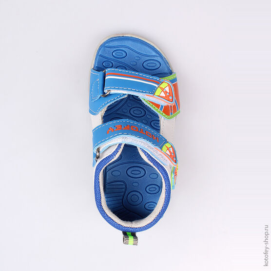 123002-12 Пляжная обувь для мальчики гол-сер фото №4