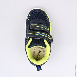 144067-71 Кроссовки для мальчики син-жел фото №4