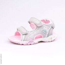 323058-11 Пляжная обувь для девочки сер-роз