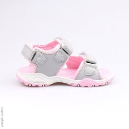 323058-11 Пляжная обувь для девочки сер-роз фото №2