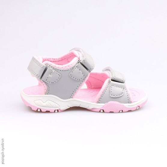 323058-11 Пляжная обувь для девочки сер-роз фото №2