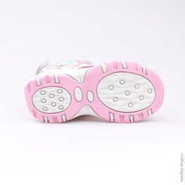 323058-11 Пляжная обувь для девочки сер-роз фото №3