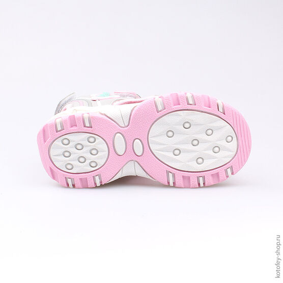 323058-11 Пляжная обувь для девочки сер-роз фото №3