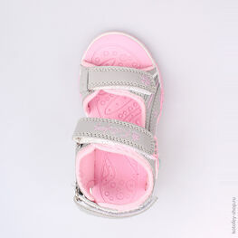 323058-11 Пляжная обувь для девочки сер-роз фото №4