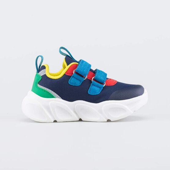 344516-71 Серые кроссовки с LED и Softshell Три кота для мальчики синий фото №2