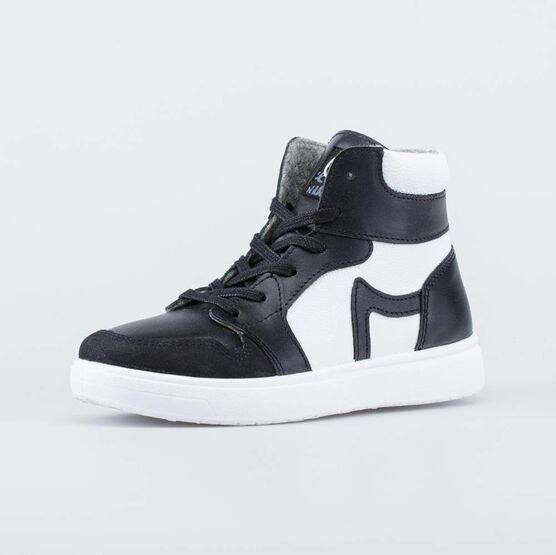 652209-34 Утепленные ботинки-кеды для мальчика для мальчики чер-бел