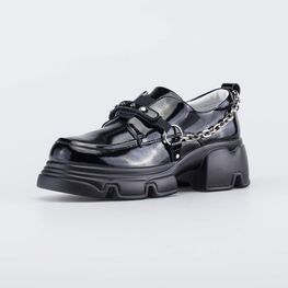 732395-21 Подростковые ботинки в школу для девочки черный фото №2