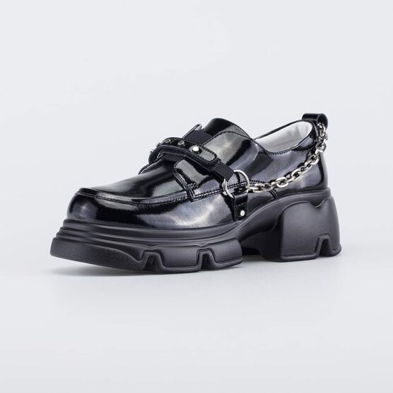 732395-21 Подростковые ботинки в школу для девочки черный фото №2