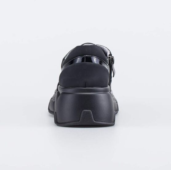 732396-21 Школьные ботинки из лаковой кожи для девочки черный фото №5