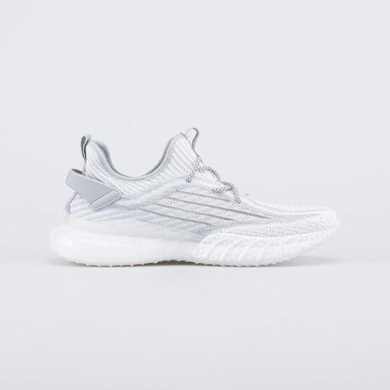 741089-12 Летние кроссовки сеточкой для девочки серебристый + белый фото №2