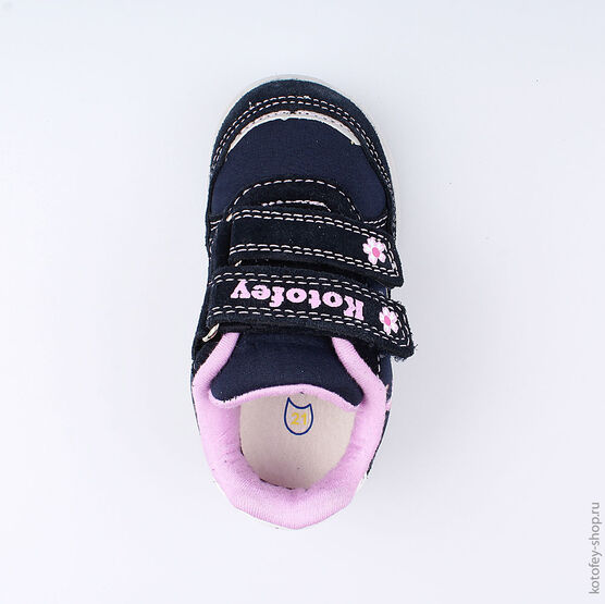 144089-71 Кроссовки для девочки син-сир фото №4