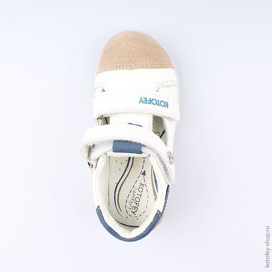 232076-22 Туфли для мальчики бел-беж фото №4
