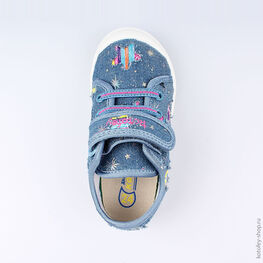 331054-11 Кеды для девочки голубой фото №4