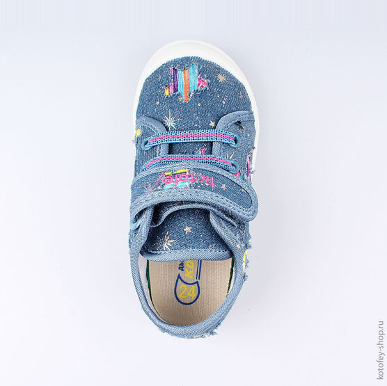331054-11 Кеды для девочки голубой фото №4